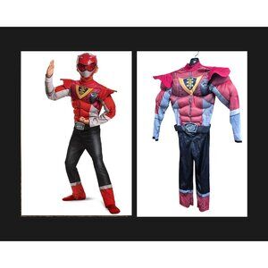 Red Power Ranger Muscle Costume For Kids Size 4/6 Halloween Cosplay Outfit